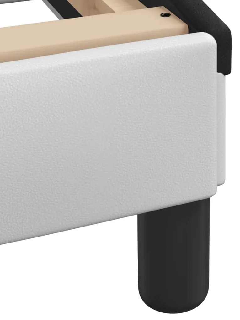 vidaXL Πλαίσιο Κρεβατιού Dover Λευκό/Μαύρο 120x200εκ Συνθ. Δέρμα