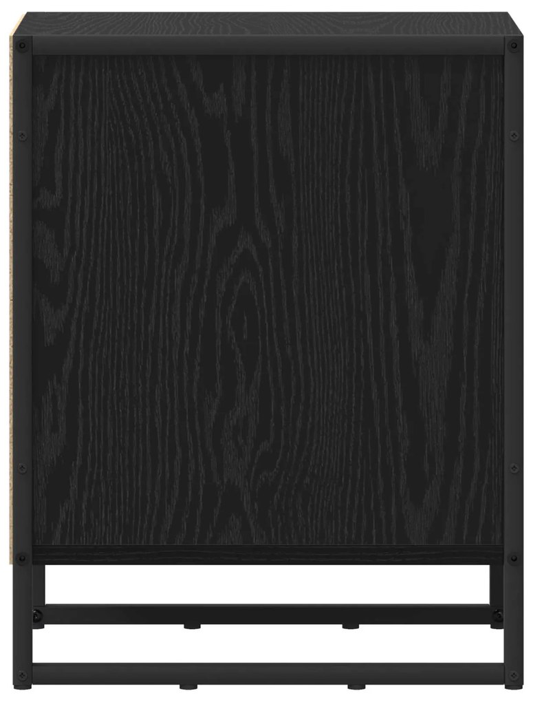 vidaXL Κομοδίνο 2 pcs Μαύρη Οξυά 39.5 x 30 x 50 εκ Επεξεργασμένο ξύλο