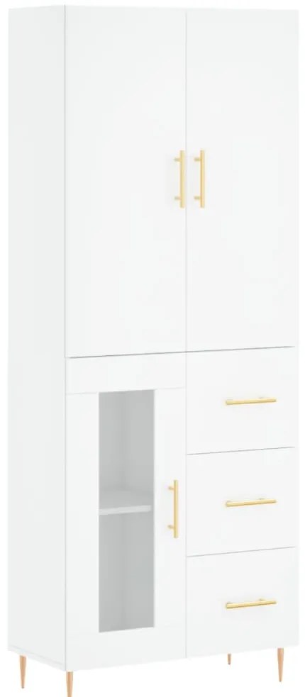 vidaXL Ντουλάπι Λευκό 69,5x34x180 εκ. από Επεξεργασμένο Ξύλο