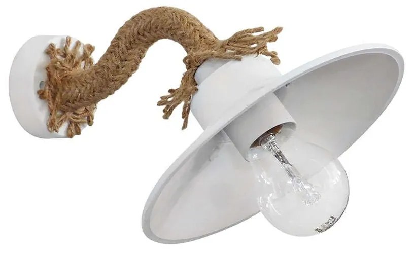 Φωτιστικό Τοίχου - Απλίκα UT-160ΑΡ Rope UT-White 31-0996 Heronia Σχοινί,Μέταλλο