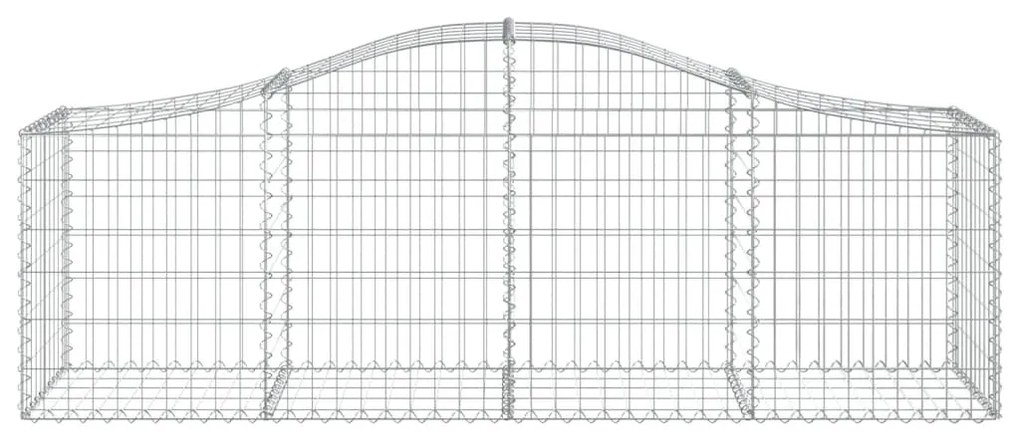 vidaXL Συρματοκιβώτια Τοξωτά 40 τεμ. 200x50x60/80 εκ. Γαλβαν. Ατσάλι