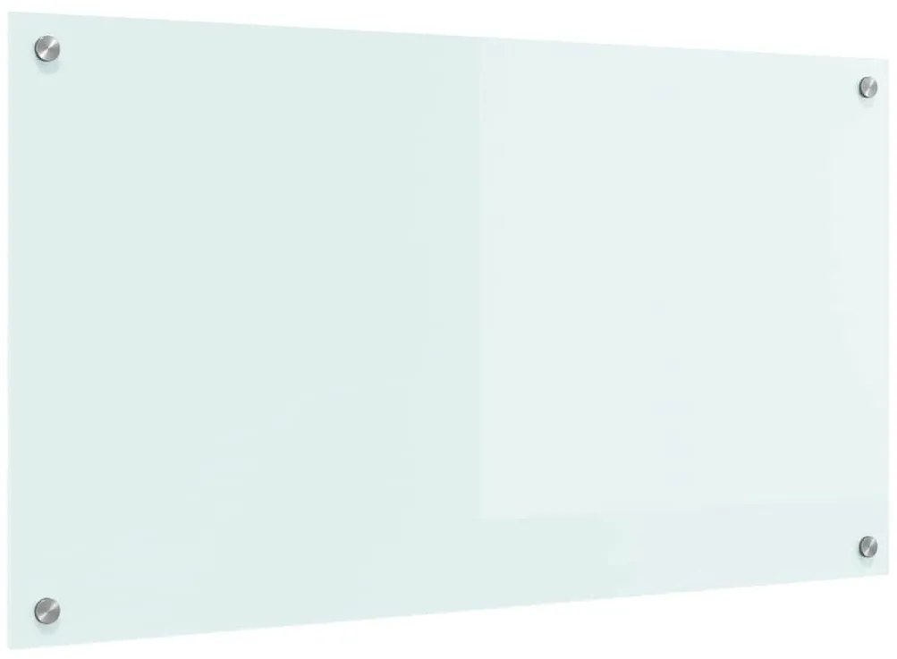 vidaXL Πίσω Πάνελ Κουζίνας Λευκό 90 x 50 cm σκληρυμένο γυαλί