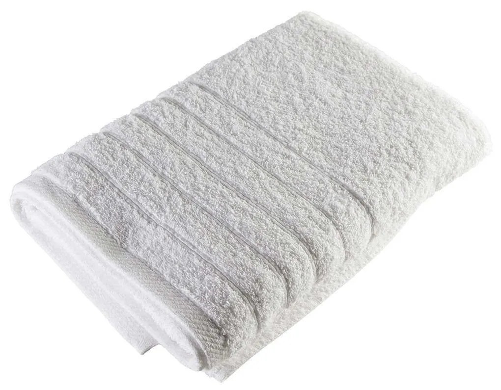 Πετσέτα Ξενοδοχείου Με Ρίγες White 100% Cotton 400gsm Προσώπου 50x90cm 100% Βαμβάκι