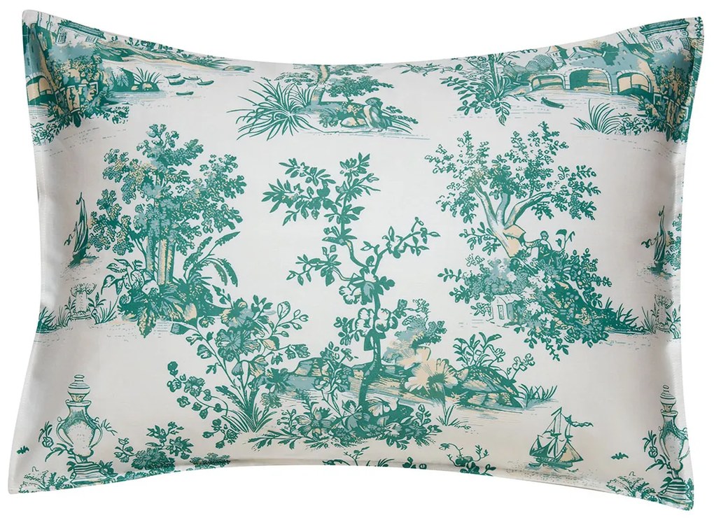 Ζεύγος Μαξιλαροθήκες Oxford (50x70) Kentia Stylish Toile 02 Green Πράσινο