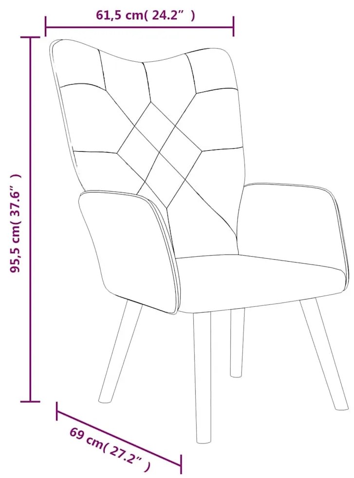vidaXL Πολυθρόνα Relax Σχέδιο Patchwork Υφασμάτινη