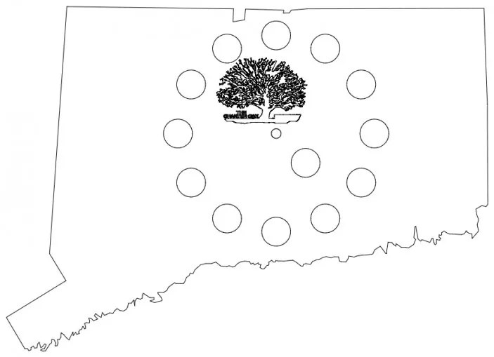 Intra απο ξύλο plywood 3mm-4mm πάχος - Χάρτης Charter Oak W Δίασταση 30x30 cm Intraeaxys-51rp3vo6