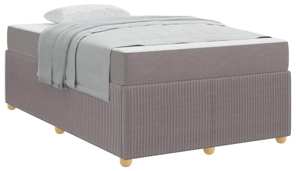 vidaXL Σκελετός κρεβατιού με στρώμα Taupe 120 x 200 cm ύφασμα
