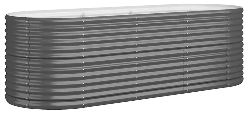 vidaXL Ζαρντινιέρα Ανθρακί 224x80x68 εκ Ατσάλι με Ηλεκτρ. Βαφή Πούδρας