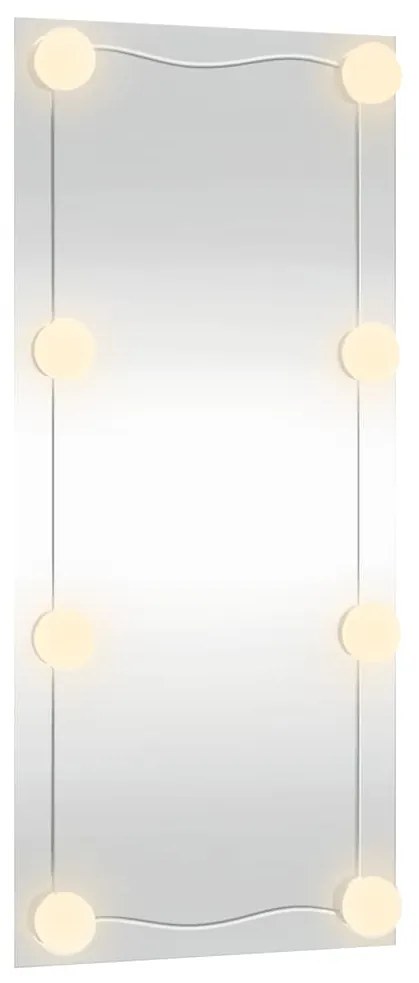 vidaXL Καθρέφτης Τοίχου με LED Ορθογώνιος 30x80 εκ. Γυάλινος