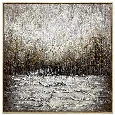 ΠΙΝΑΚΑΣ ΣΕ ΚΑΜΒΑ Fylliana "Forest 36050" ΜΠΕΖ-ΚΑΦΕ-ΓΚΡΙ 100x4x100εκ 166-225-057