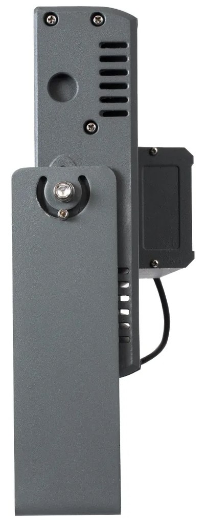 GloboStar FLOOD-ZANA 90560 Προβολέας Wall Washer για Φωτισμό Κτιρίων LED 200W 18000lm 30° DC 24V Αδιάβροχο IP65 Μ70 x Π29 x Υ10cm Θερμό Λευκό 2700K - Γκρι Ανθρακί - 3 Years Warranty - 90560