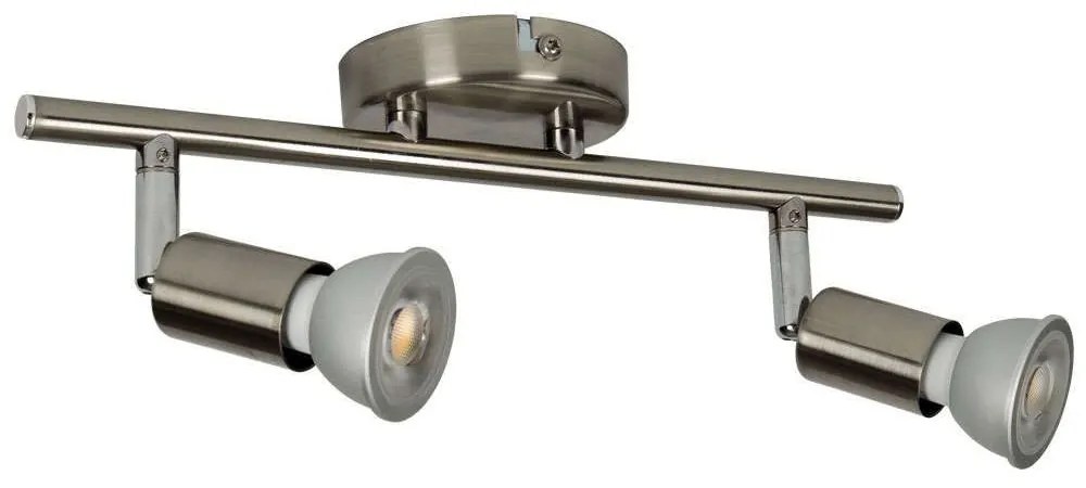 Σποτ Οροφής Διπλό VK/03024/2/MC 30,5x12cm 2xGU10 35W Nickel VKLed