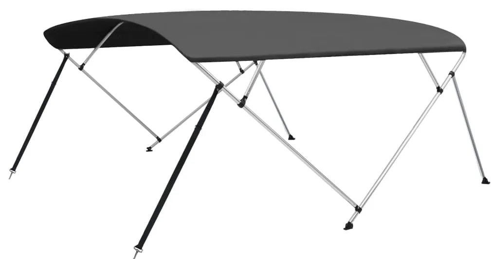 vidaXL Τέντα Σκάφους με 4 Αψίδες Ανθρακί 243x(230-244)x137  εκ.