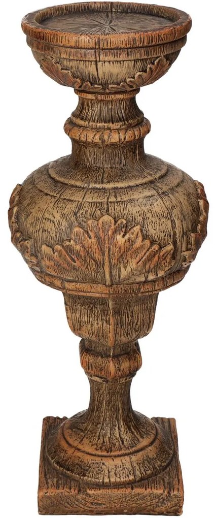 Κηροπήγιο ArteLibre Καφέ Polyresin 12x12x31cm-05156725