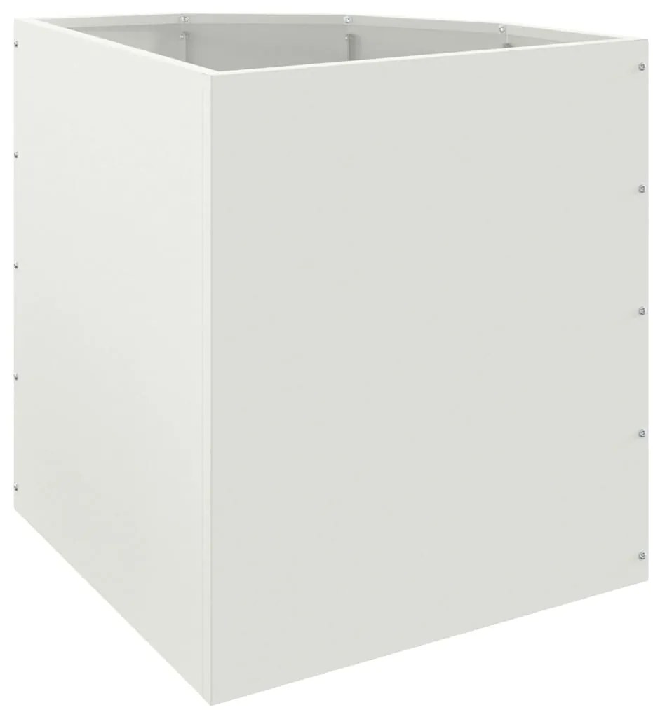 vidaXL Γωνιακό Ροδόδεντρο Λευκό 45 x 45 x 50 εκ Ατσάλι