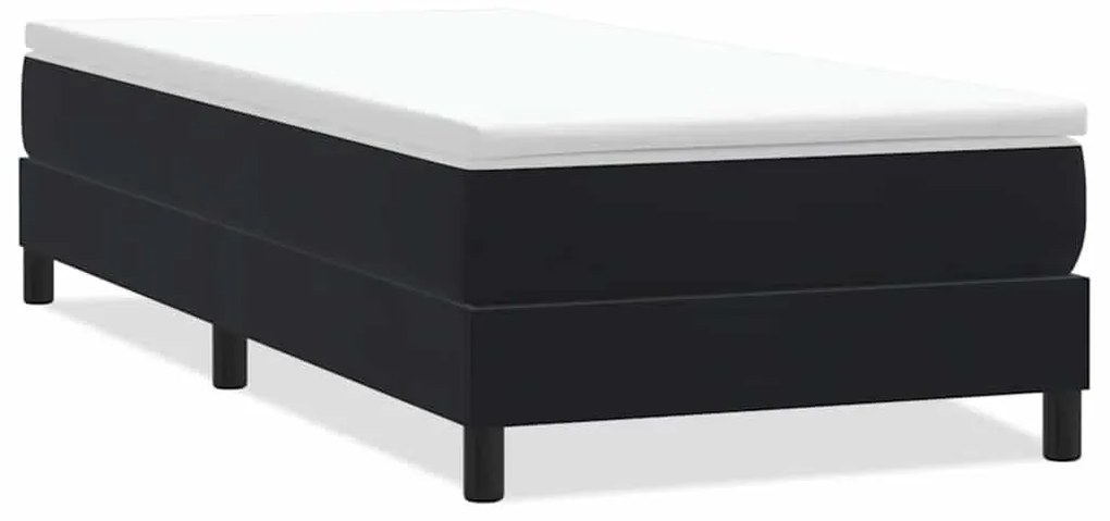 Box Spring Κρεβάτι χωρίς στρώμα Μαύρο 90x210 cm Βελούδινο - Μαύρο