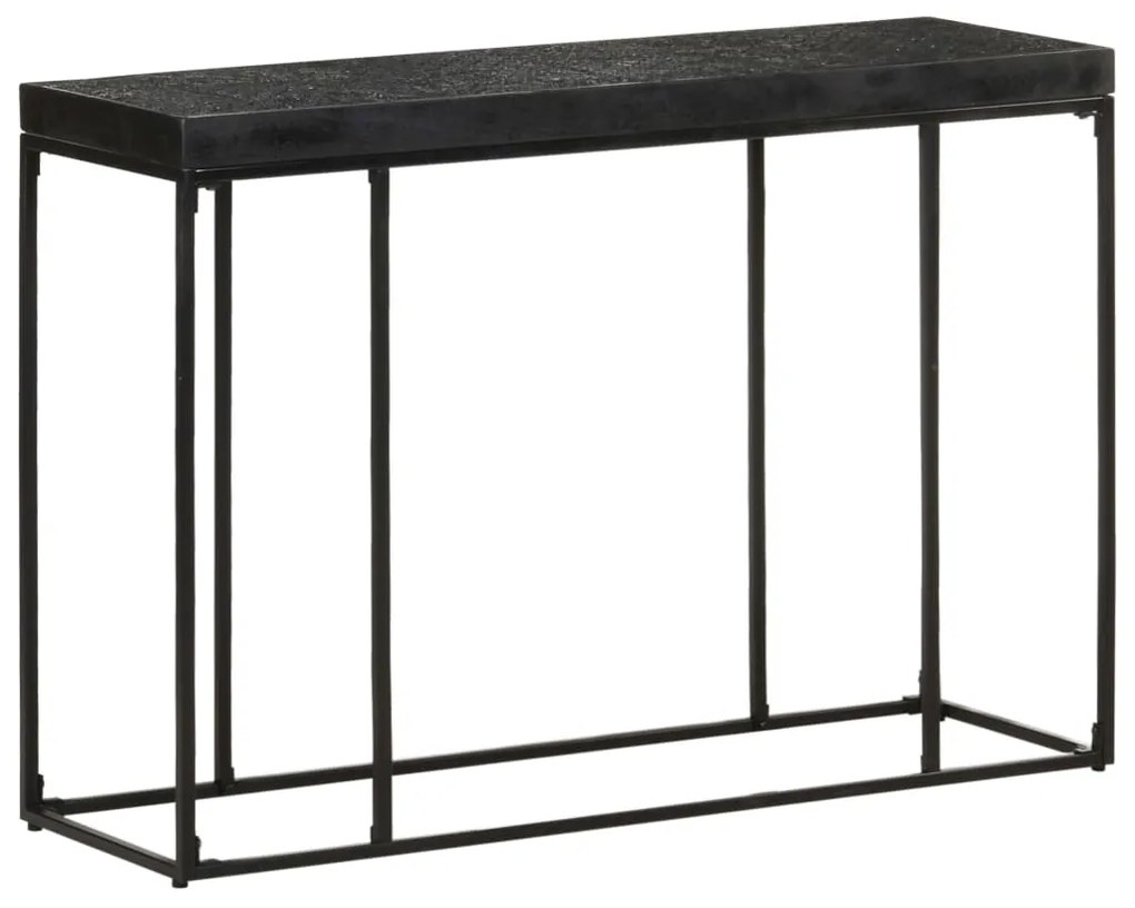 vidaXL Τραπέζι Κονσόλα Μαύρο 110x35x76 εκ. Μασίφ Ξύλο Ακακίας &amp; Μάνγκο