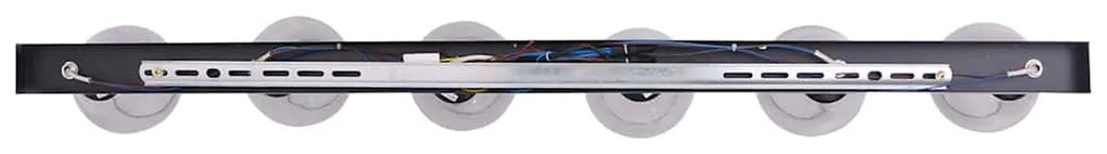 vidaXL Σποτ οροφής Μαύρο 110.5 x 13 x 26 εκ. Γυαλί και μέταλλο