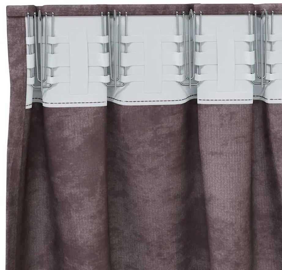 vidaXL κουρτίνες βελούδου , 2 τεμ, με eyelets, καφέ, 260 x 140 εκ