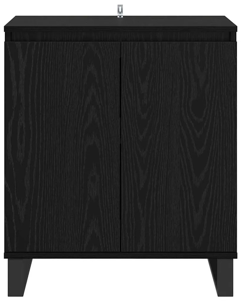 vidaXL Πλαϊνό γραφείο Μαύρη Οξυά 60 x 35 x 70 cm Επεξεργασμένο ξύλο