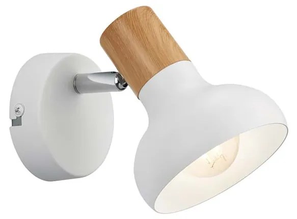 Σποτ RL Lighting Latika R81521031 Λευκό με απομίμηση Ξύλο