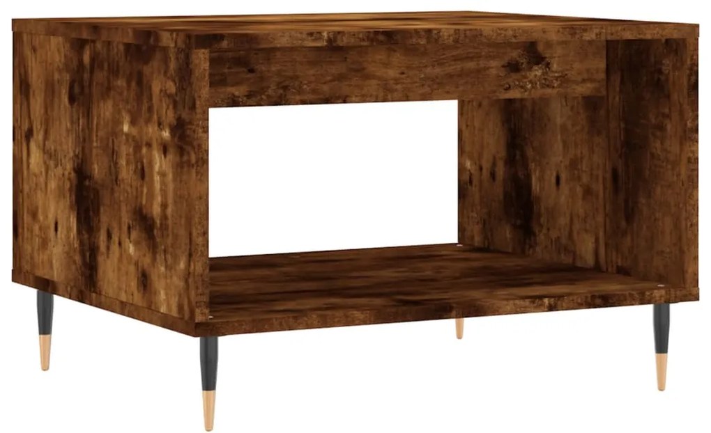 vidaXL Τραπεζάκι Σαλονιού Καφέ Δρυς 60 x 50 x 40 εκ. από Επεξεργ. Ξύλο