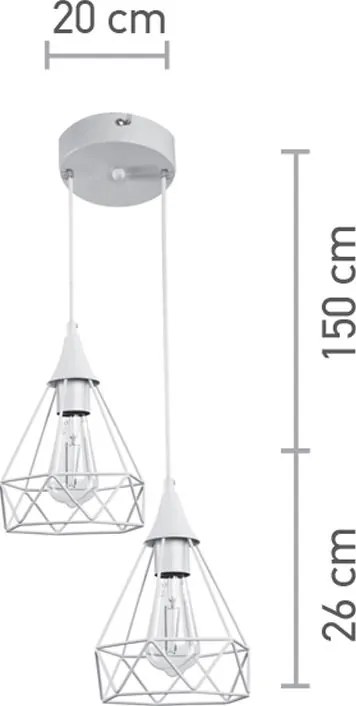 Κρεμαστό φωτιστικό InLight 4024-2 ROSETTE-Leuko