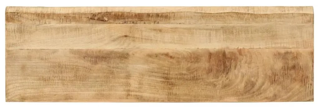 Τραπέζι Κονσόλα με Live Edge 105x33x76 εκ. Μασίφ Ξύλο Μάνγκο - Καφέ