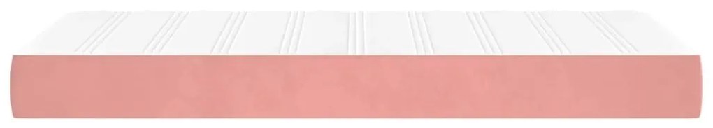 Στρώμα με Pocket Springs Ροζ 120x190x20 εκ. Βελούδινο - Λευκό