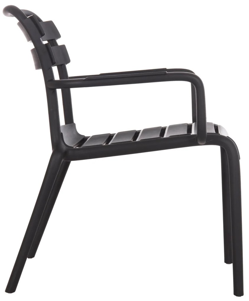 Καρέκλα - Πολυθρόνα KORVER C6333.02 Πολυπροπυλένιο Μαύρο 63,5x65x76Υ εκ. 63.5x65x76 εκ.