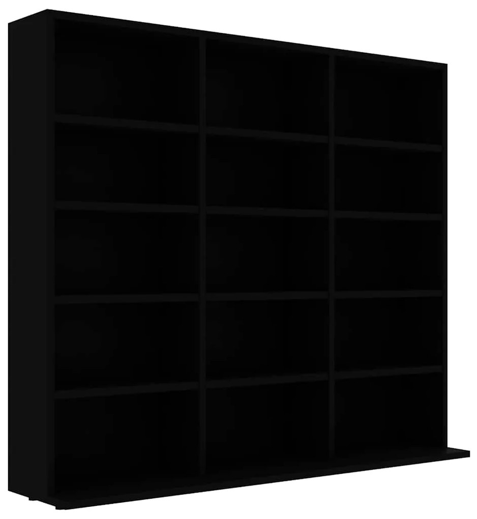 vidaXL Έπιπλο για CD Μαύρο 100 x 23 x 89,5 εκ. από Επεξ. Ξύλο