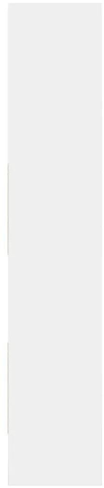 vidaXL Βιβλιοθήκη Λευκή 40 x 35 x 180 εκ. από Επεξ. Ξύλο