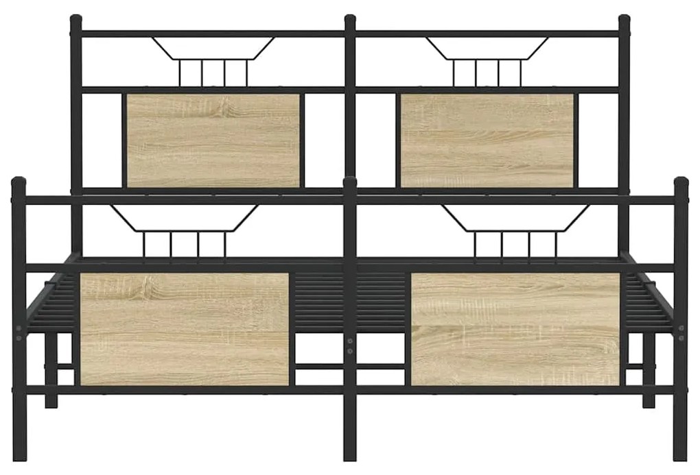 vidaXL Πλαίσιο Κρεβατιού Χωρ. Στρώμα Sonoma Δρυς 150x200εκ. Επ. Ξύλο