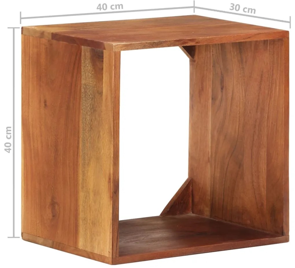 vidaXL Ράφι Τοίχου 40 x 30 x 40 εκ. από Μασίφ Ξύλο Ακακίας