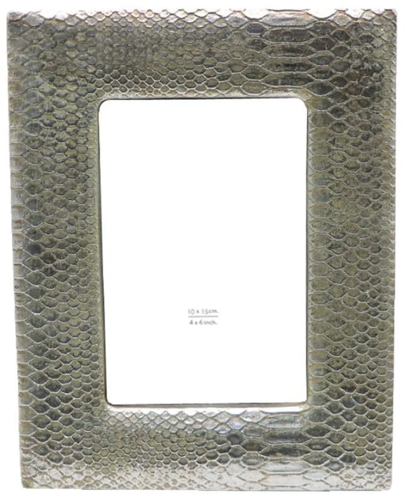 Κορνίζα Trim 023183 10x15cm Silver Γυαλί,Polyresin