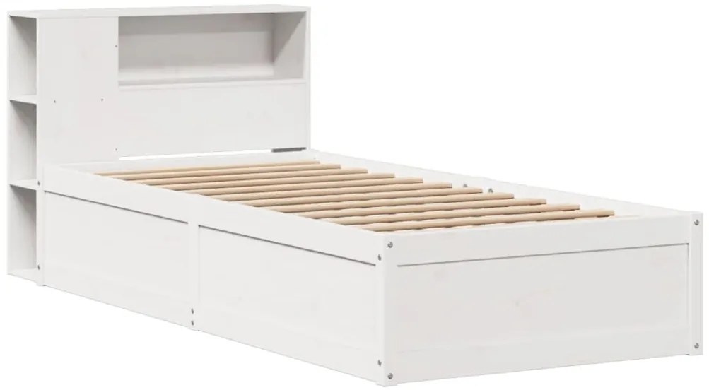 vidaXL Σκελετός Κρεβ. Χωρίς Στρώμα Λευκό 90x200 εκ Μασίφ Πεύκο