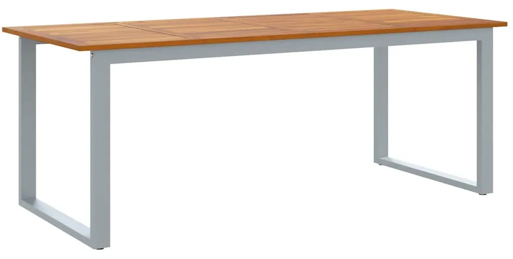 vidaXL Σέτ φαγητού για κήπο 5 pcs Γκρι και καφέ Μασίφ ξύλο ακακίας