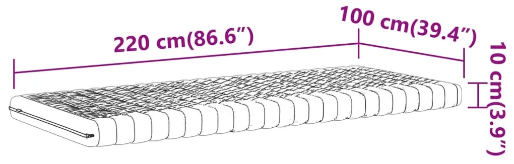 ΣΤΡΩΜΑ ΑΦΡΟΥ 7 ΖΩΝΩΝ ΣΚΛΗΡΟΤΗΤΑ 20 ILD ΛΕΥΚΟ 100X220 ΕΚ. 4016656