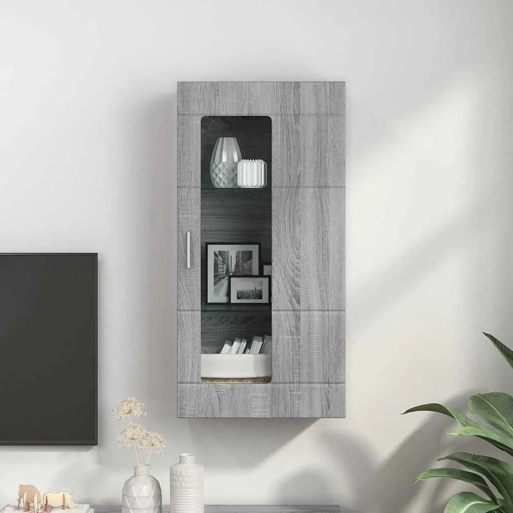 vidaXL Ντουλάπα τοίχου Γκρι sonoma 55 x 29 x 100 εκ Επεξεργασμένο ξύλο