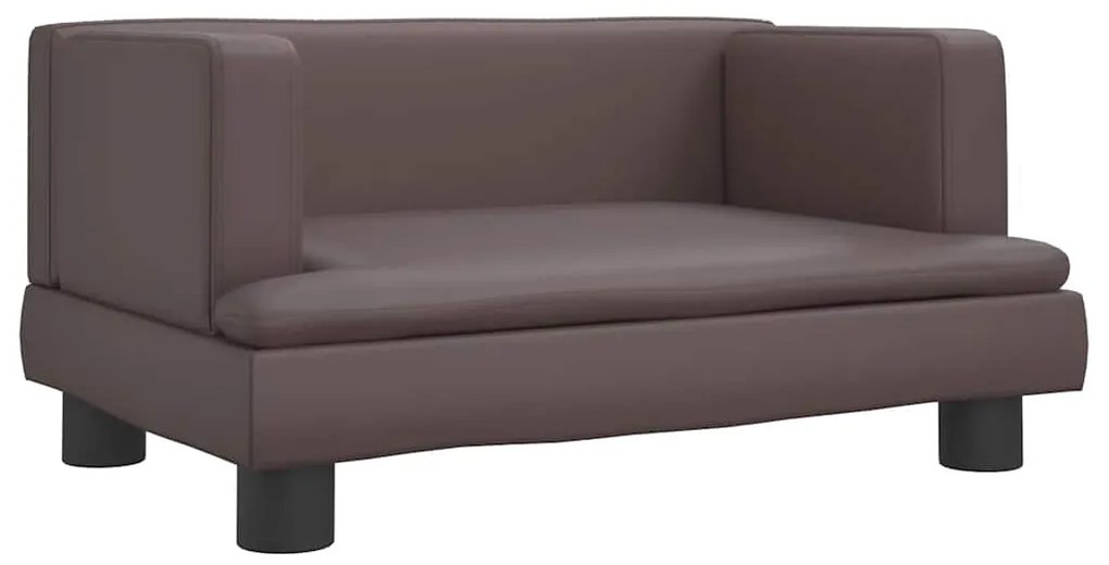 vidaXL Κρεβάτι Σκύλου Καφέ 60 x 40 x 30 εκ. από Συνθετικό Δέρμα