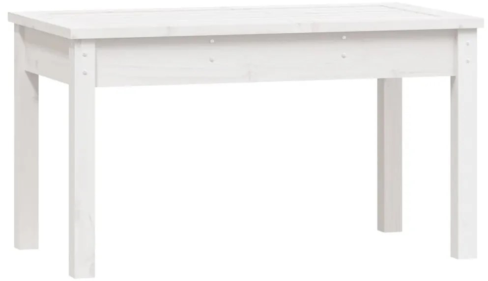 vidaXL Παγκάκι Κήπου Λευκό 80x44x45 εκ. από Μασίφ Ξύλο Πεύκου