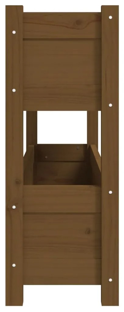 vidaXL Ζαρντινιέρα Καφέ Μελί 112x25x66 εκ. από Μασίφ Ξύλο Πεύκου