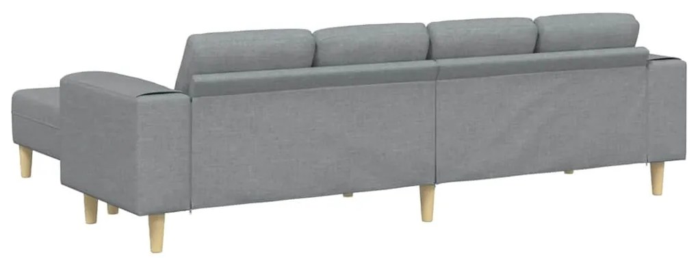 vidaXL Σετ Καναπέ 3 pcs Ανοιχτό γκρι ύφασμα
