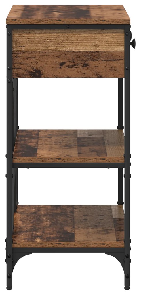 vidaXL Τραπέζι Κονσόλας Παλαιωμένο Ξύλο 75x34.5x75 εκ. Επεξεργασμένο Ξύλο