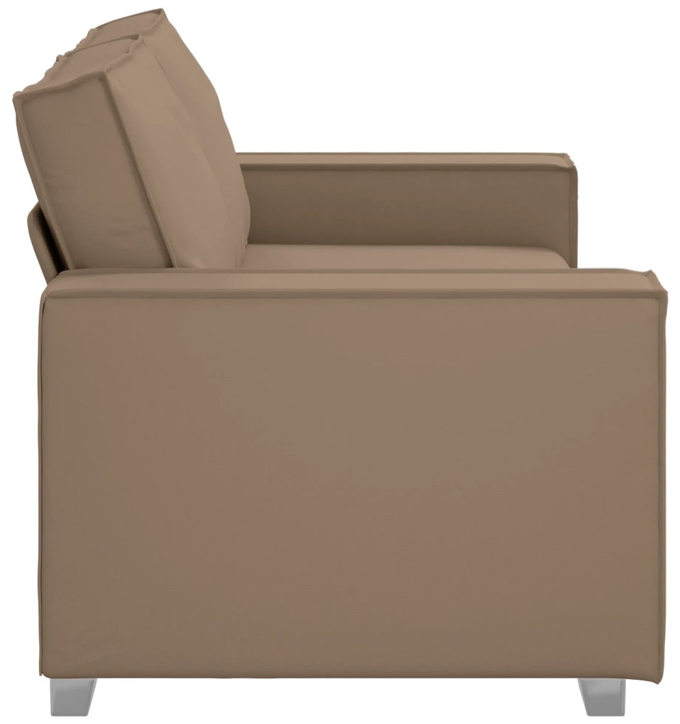 vidaXL Καναπές Loveseat Καπουτσίνο 140 εκ Συνθετικό Δέρμα