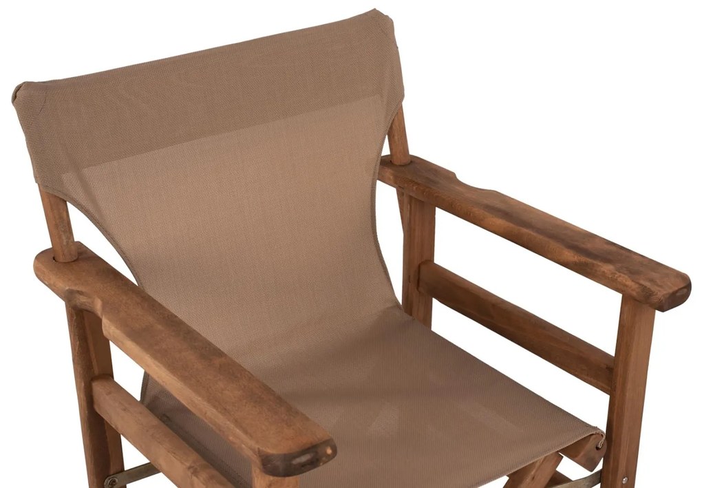 Καρέκλα Σκηνοθέτη ΛΗΜΝΟΣ C10368.04 Καρυδί με Textilene Μόκα 57x54x88.5 εκ. 57x54x88.5 εκ.