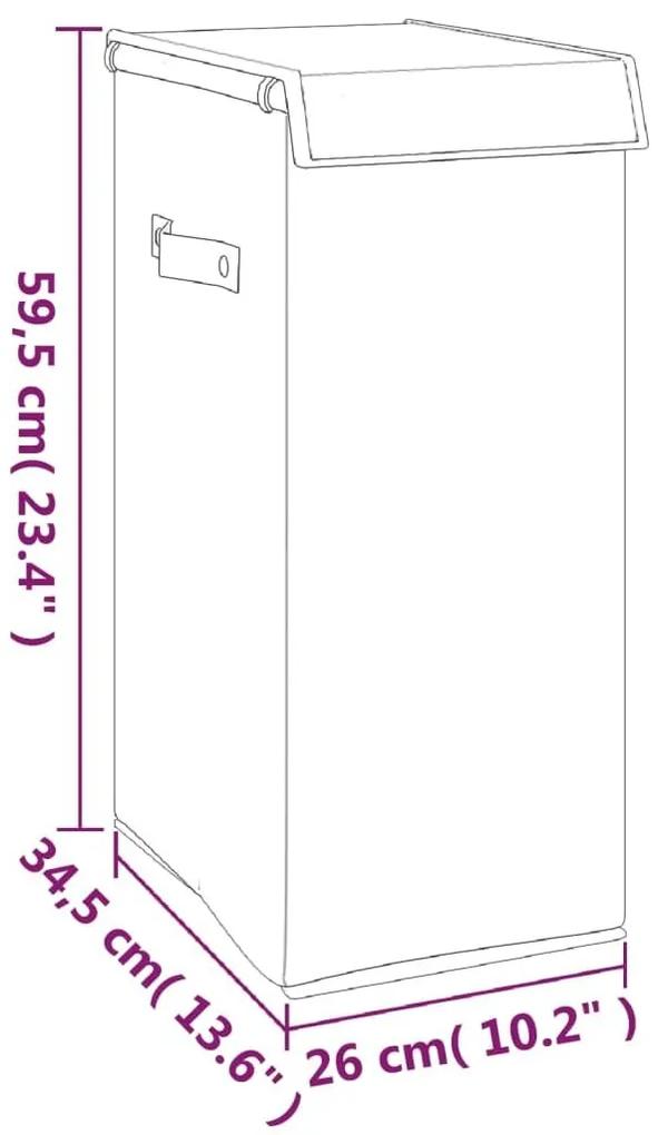 Καλάθι Απλύτων Πτυσσόμενο Γκρι 26x34,5x59,5 εκ. Συνθετικό Λινό - Γκρι