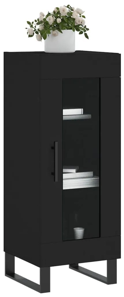 vidaXL Ντουλάπι Μαύρο 34,5 x 34 x 90 εκ. από Επεξεργασμένο Ξύλο