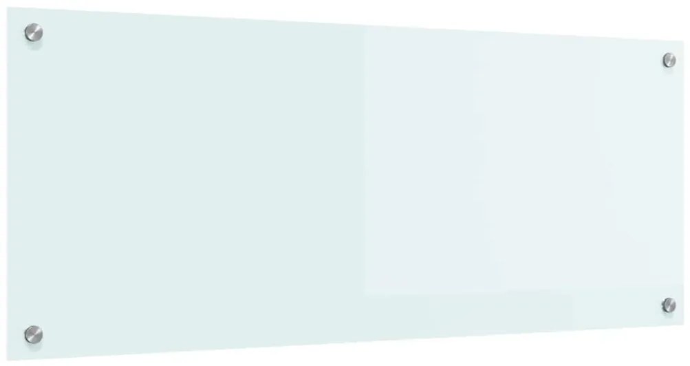vidaXL Πίσω Πάνελ Κουζίνας Λευκό 100 x 40 cm σκληρυμένο γυαλί