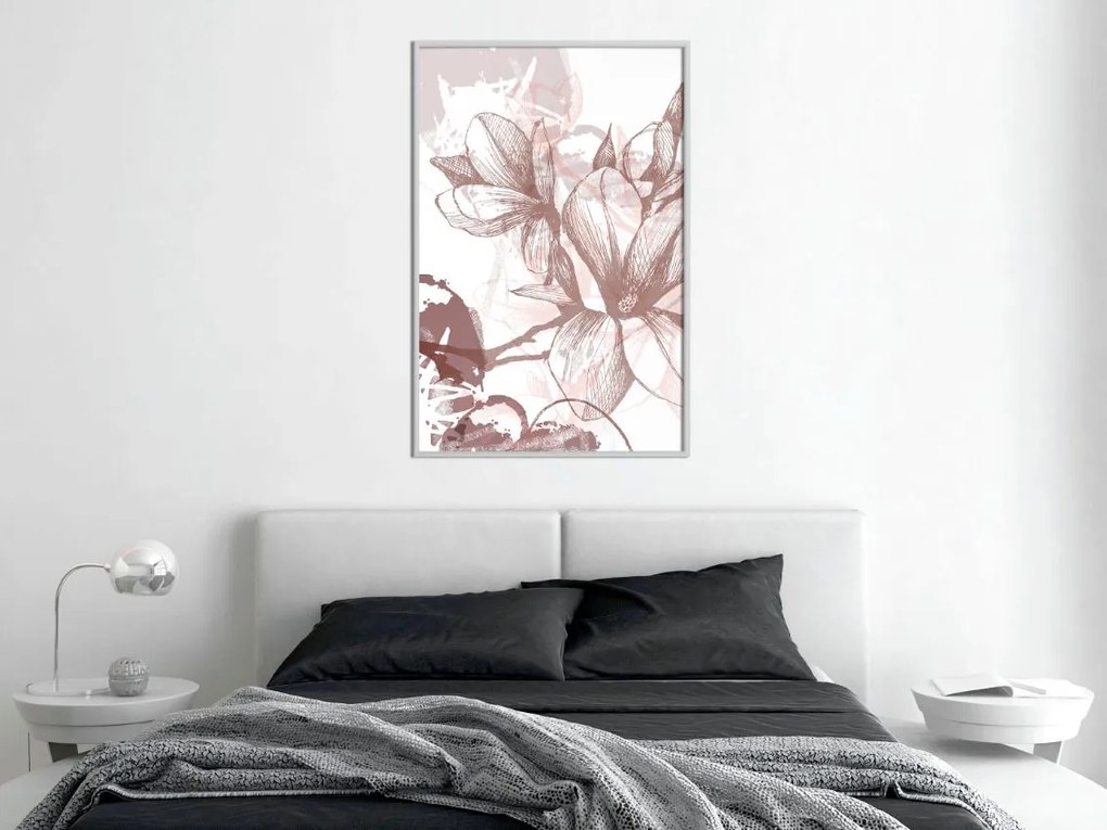 Αφίσα - Drawn Flower - 20x30 - Χρυσό - Χωρίς πασπαρτού